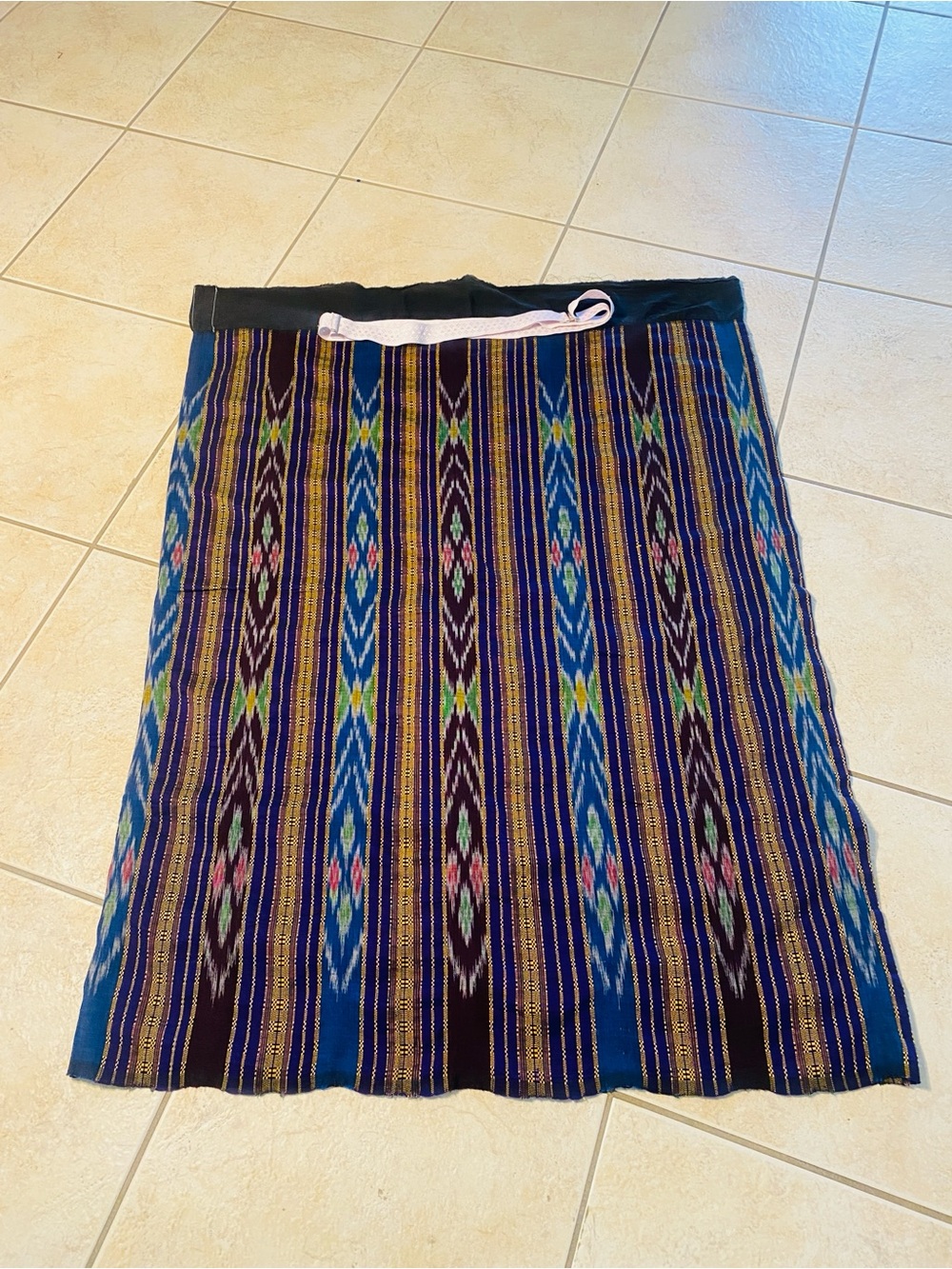Authentic Buddhist Monastery Handloom Handwoven Wrap Skirt